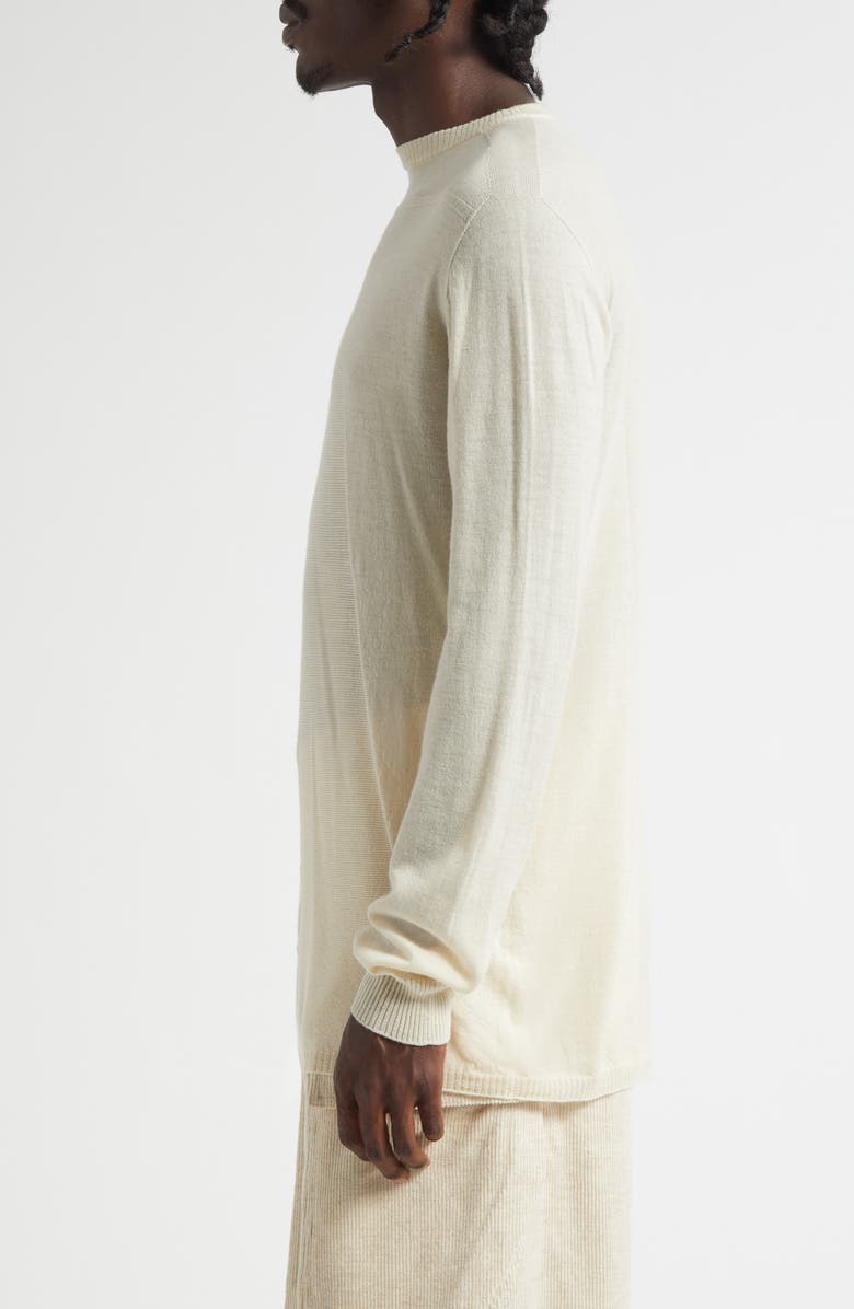 Rick Owens Level Oversize Virgin Wool Sweater, Alternate, color, Natural