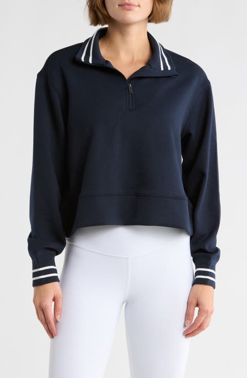 Georgetown Scuba Crop Half Zip Sweatshirt