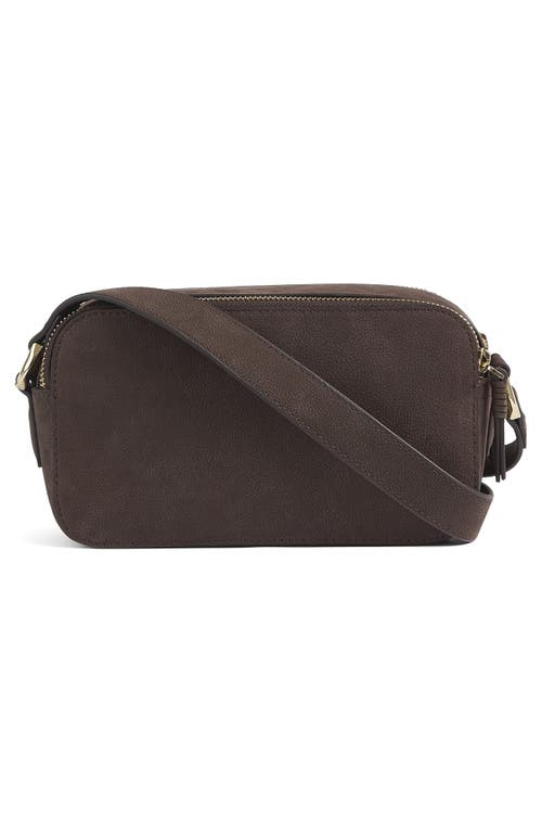 Lk Bennett Perry Logo Leather Camera Bag In Brown