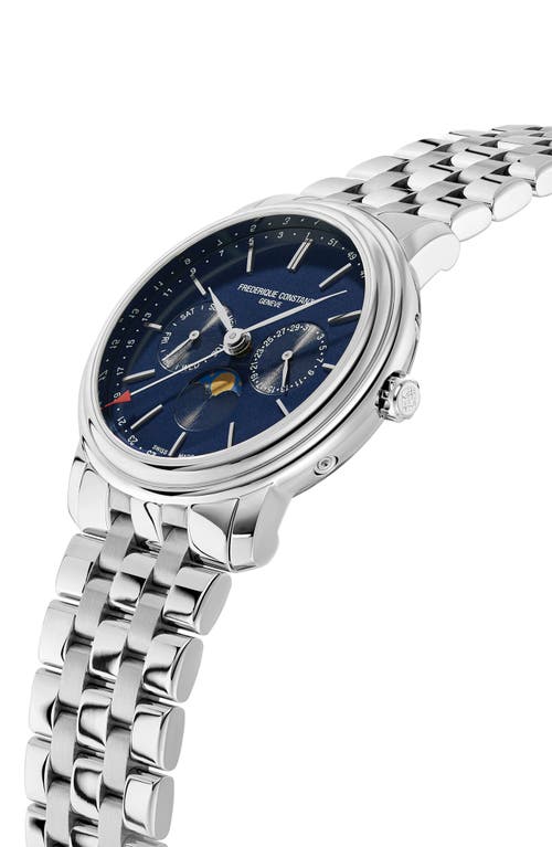 Frederique Constant Men's Swiss Classics Business Stainless Steel Bracelet Watch 40mm In Silverone