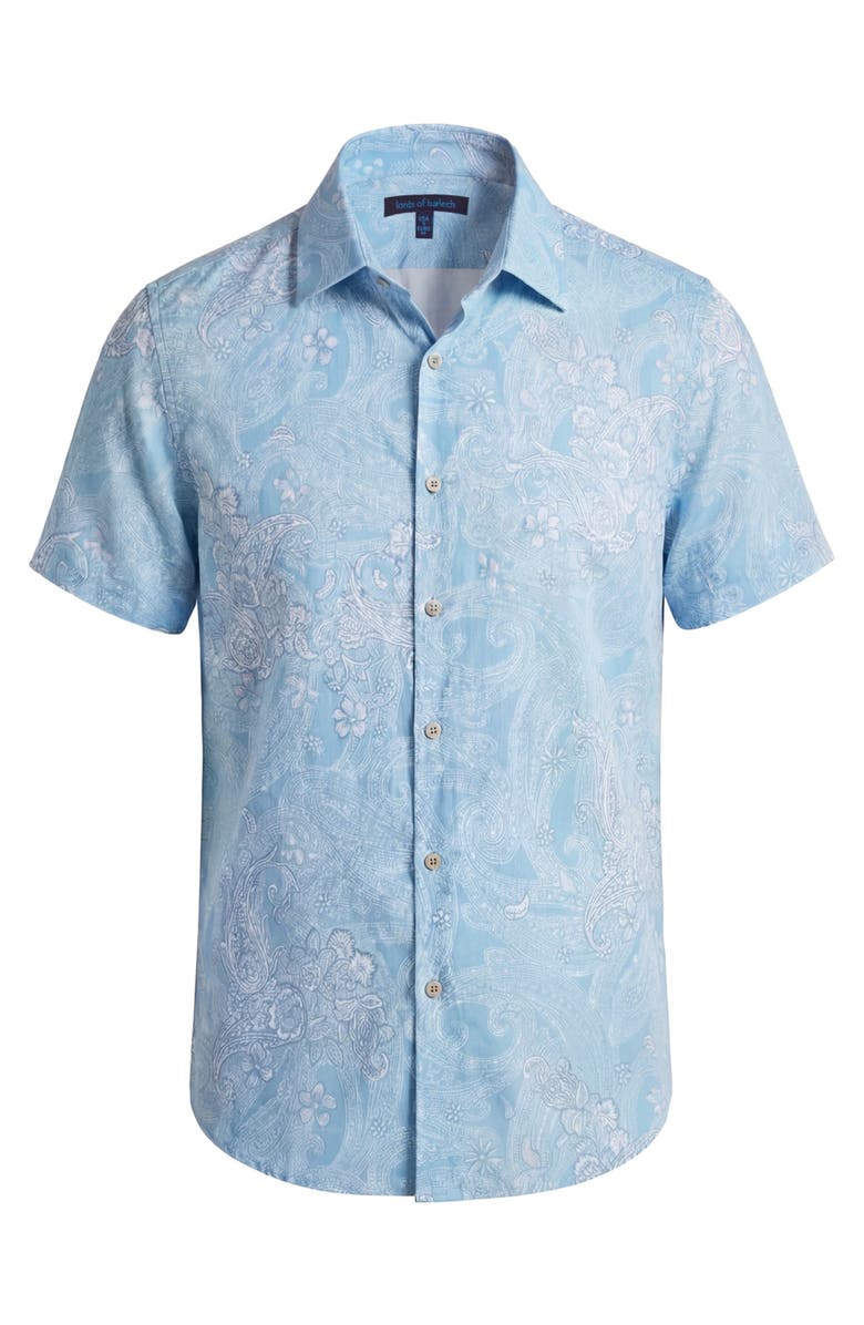 Lords of Harlech Paisley Explosion Mens Knit Shirt, Alternate, color, Paisley Explosion Teal