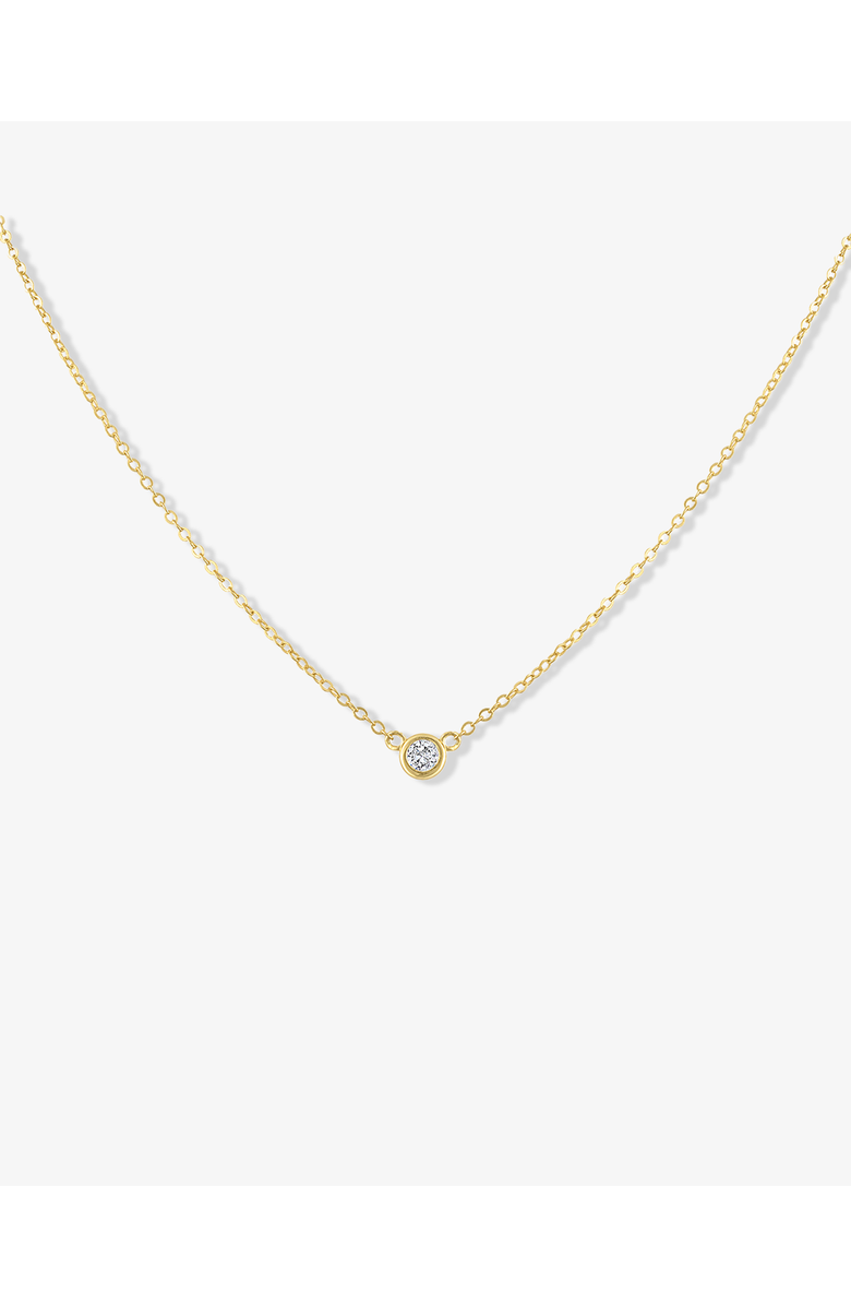 BEN ONI Bezel CZ Pendant Necklace, Main, color, Gold