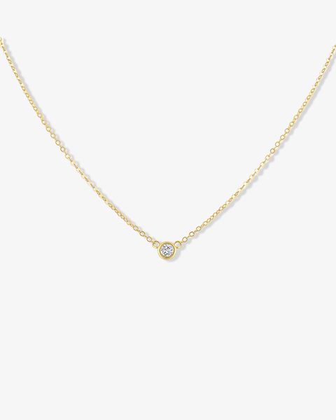 Bezel CZ Pendant Necklace
