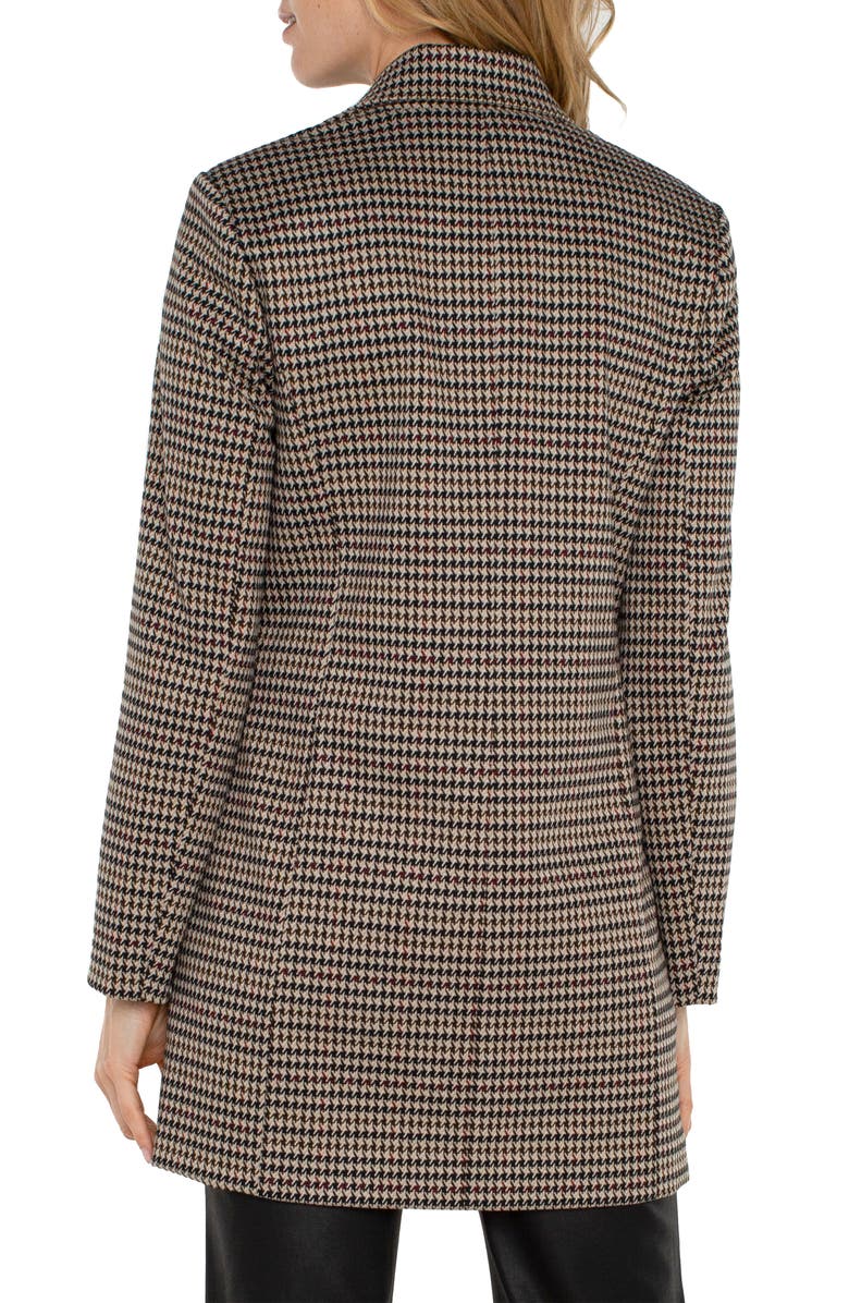 Liverpool Los Angeles Houndstooth Double Breasted Coat, Alternate, color, 