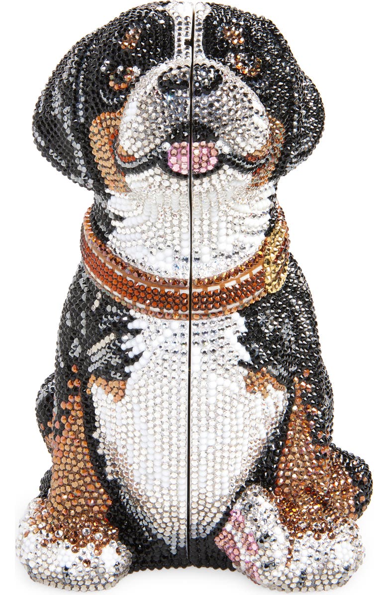 Judith Leiber Juno Puppy Crystal Clutch, Alternate, color,