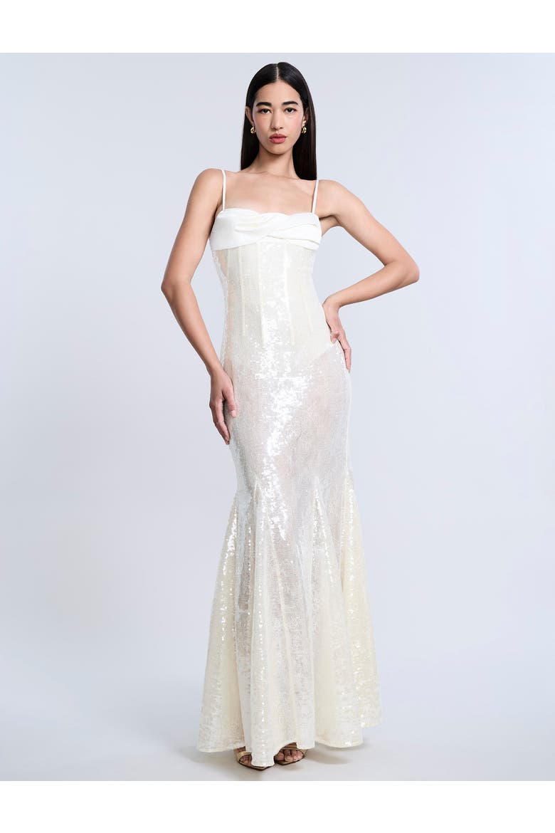 Sequin Lace Gusset Gown, Alternate, color, Jasmine