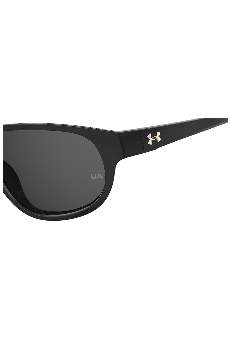 59mm Gradient Polarized Rectangular Sunglasses, Alternate, color, BLACK