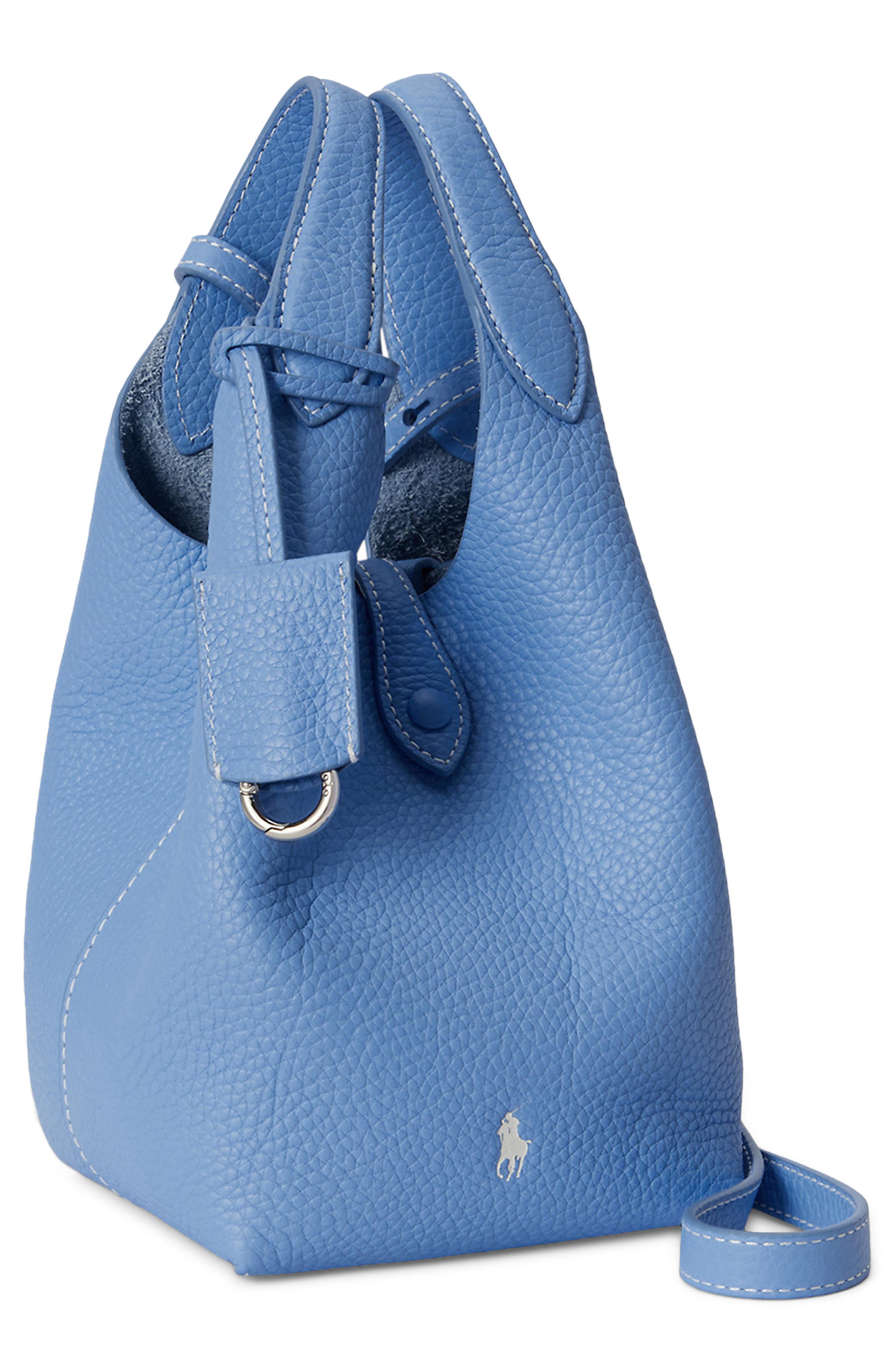 Polo Ralph Lauren Polo Play Leather Crossbody Bag, Alternate, color, Baby Blue