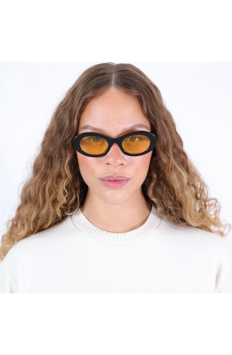 Illesteva Luna Sunglasses, Alternate, color, Black / Grey