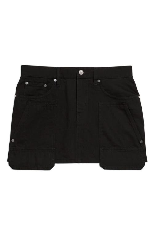 Helmut Lang Mini Denim Carpenter Skirt In Black