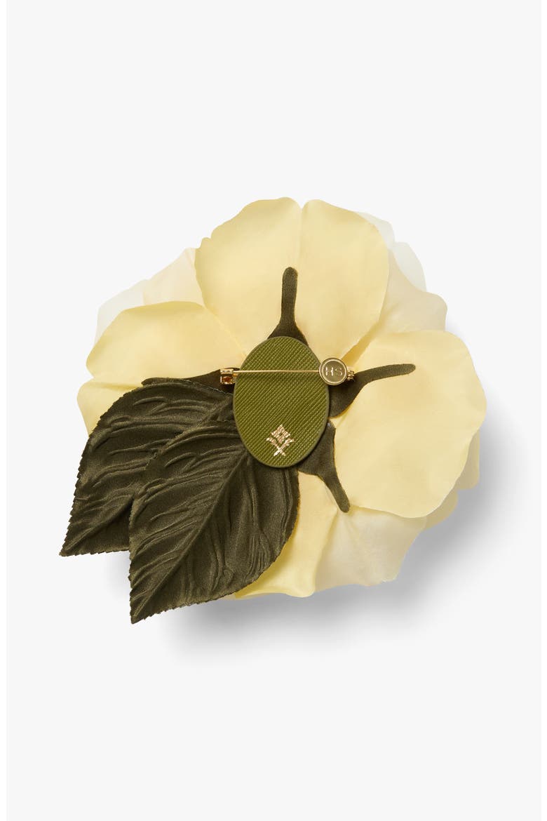 The Large Yellow Rose Floral Brooch, Alternate, color, Yellow