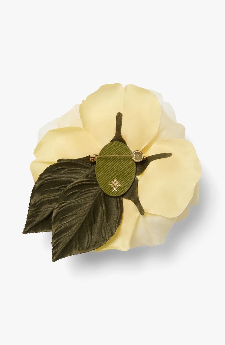 Helena Simon The Large Yellow Rose Floral Brooch, Alternate, color, Yellow