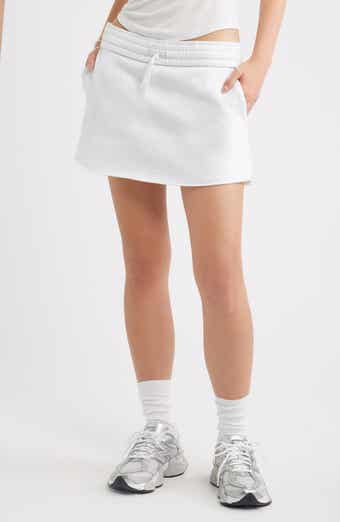 Cotton Blend Fleece Miniskort