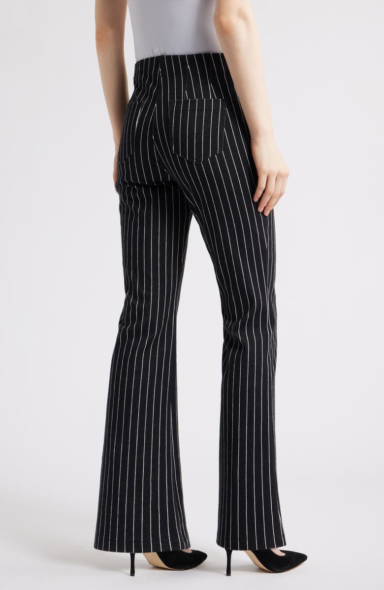 NIC+ZOE Railroad Stripe Bootcut Jeans, Alternate, color, Black Multi