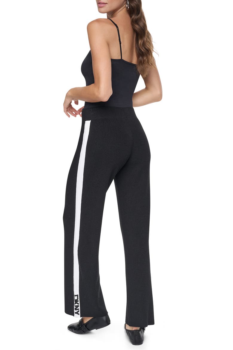 Logo Stripe Sweater Pants, Alternate, color, BLACK/ IVY