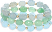 NATASHA Set of 3 Beaded Stretch Bracelets