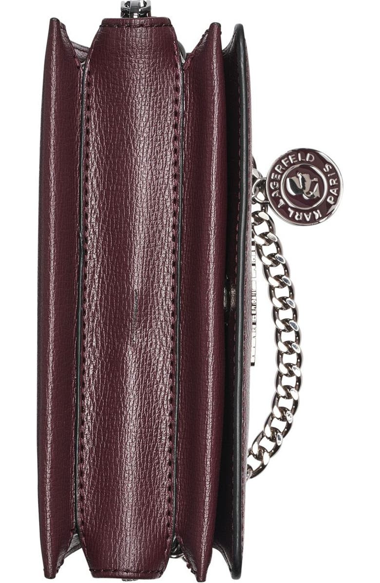 KARL LAGERFELD PARIS Lourdes Crossbody, Alternate, color, Raisin