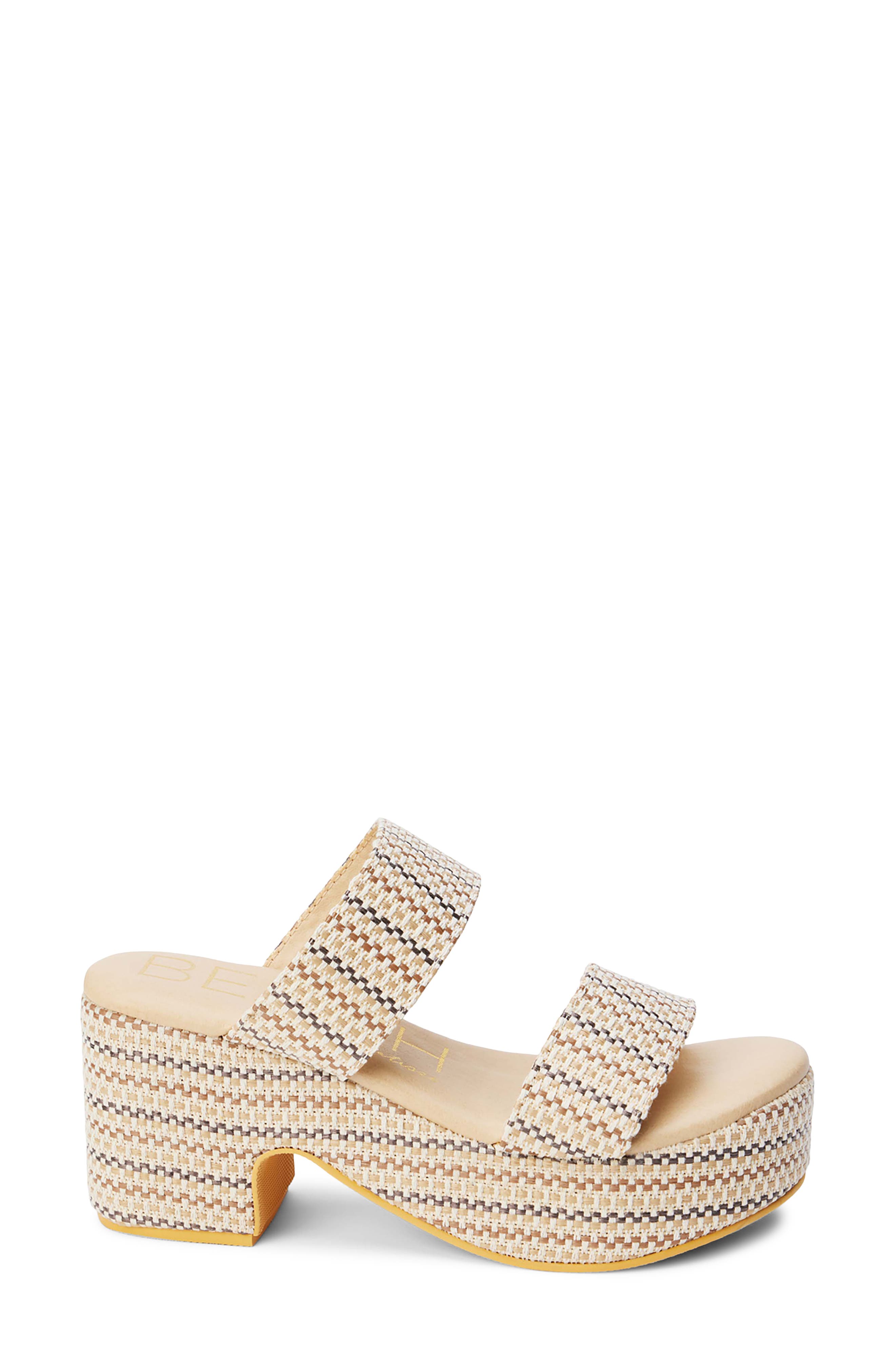 Coconuts by Matisse Ocean Ave Espadrille Platform Slide Sandal, Alternate, color, Ivory Mosaic