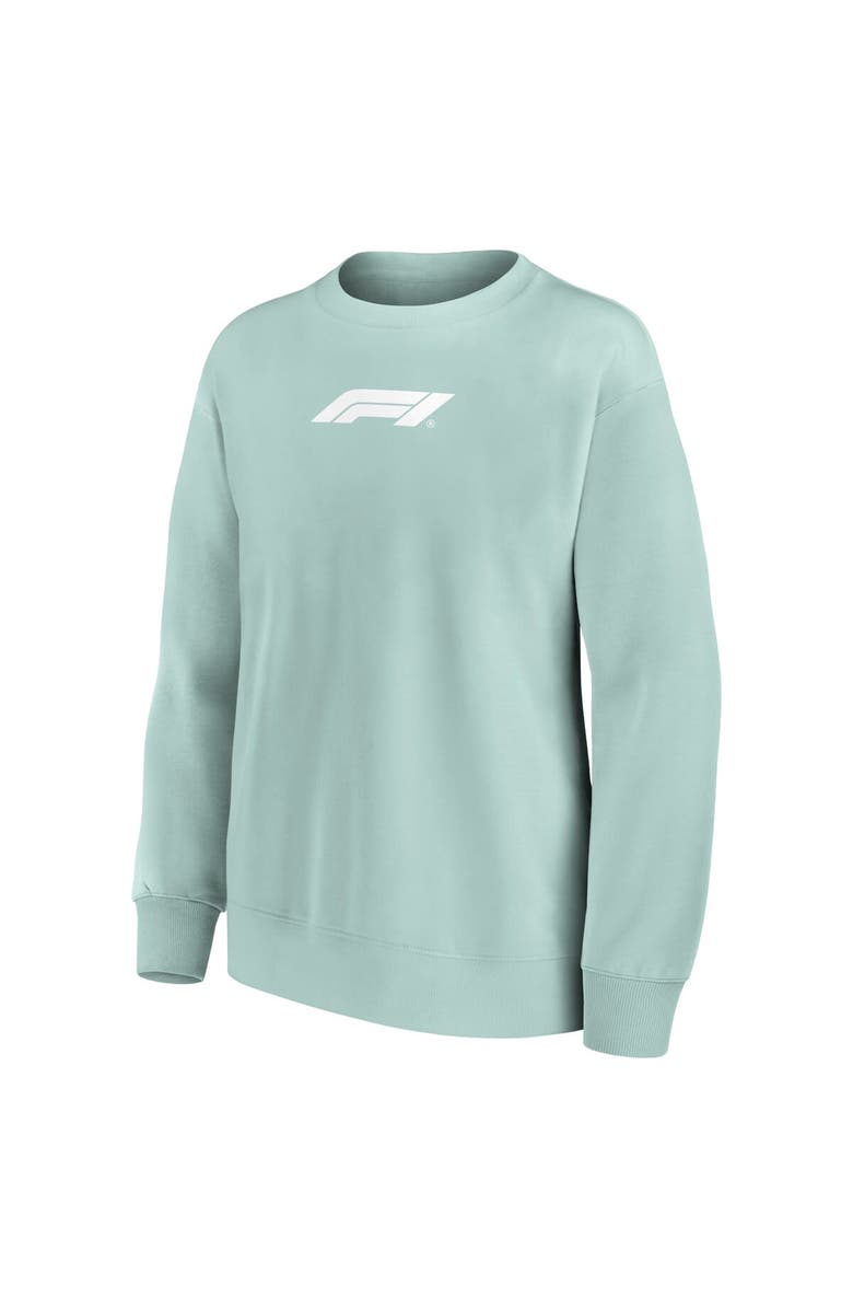 FANATICS Women's Fanatics Branded Green Formula 1 Merchandise Mono Crest Fleece Pullover Sweatshirt, Alternate, color, 