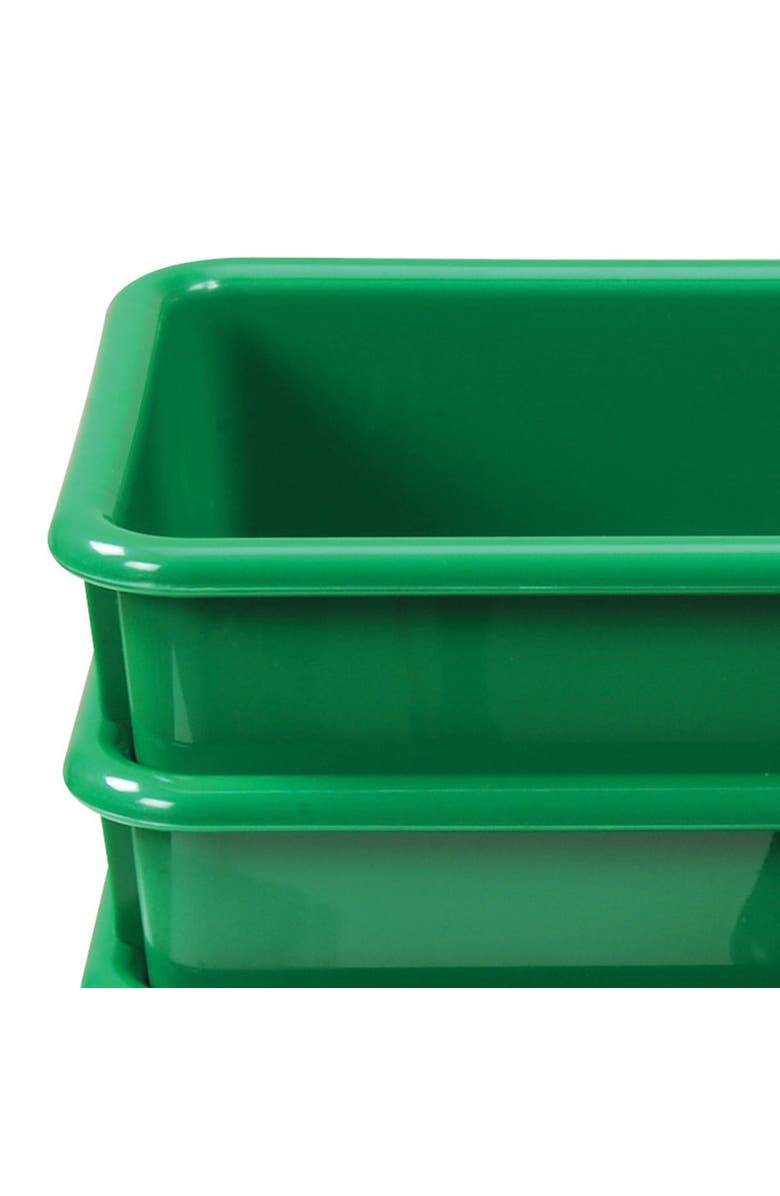 Kaplan Early Learning Company Green Colored Storage Bin - Set of 5, Alternate, color, Green