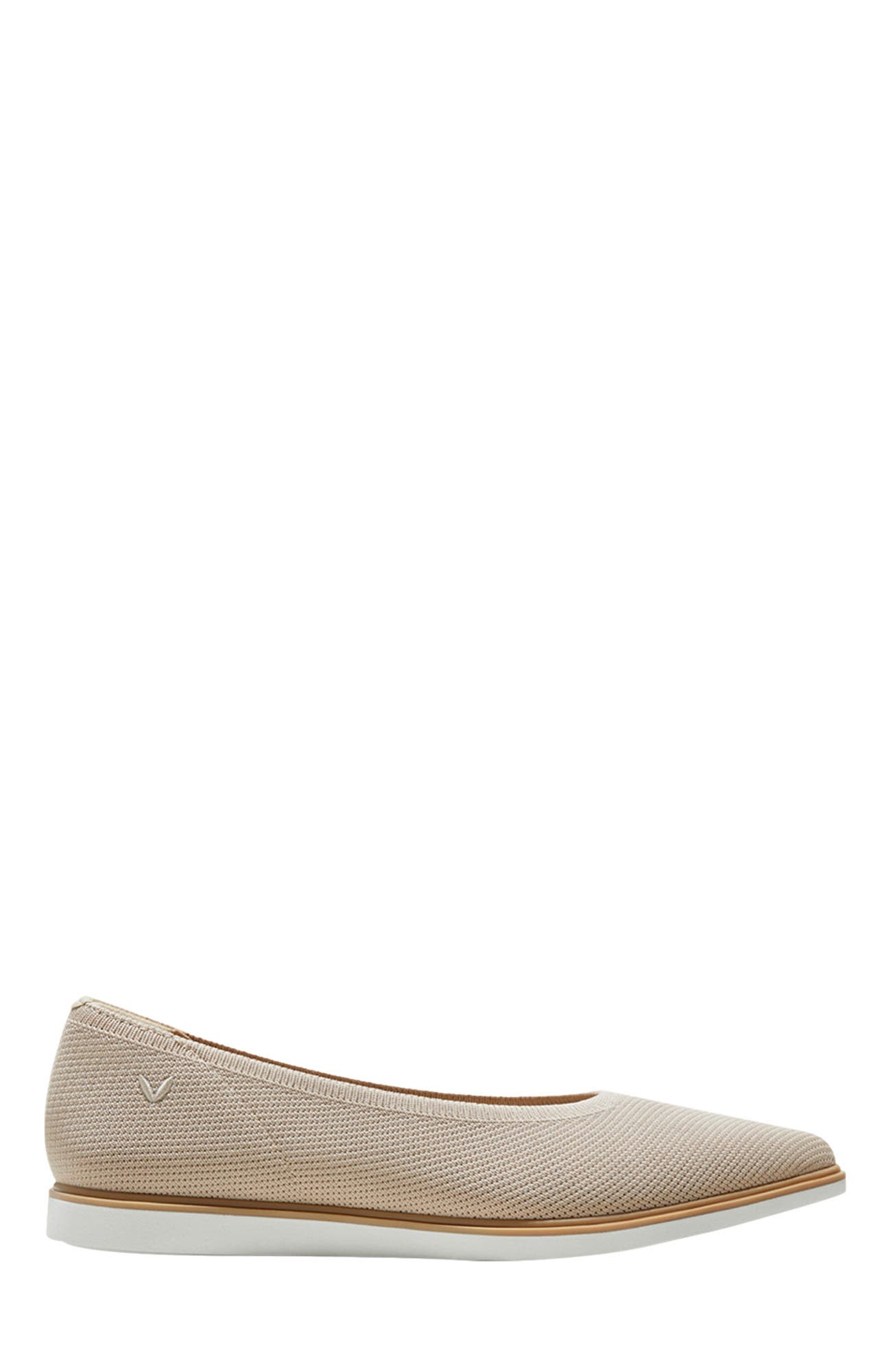 VIVAIA Pointed-Toe All-Day Standing Flats, Alternate, color, Almond
