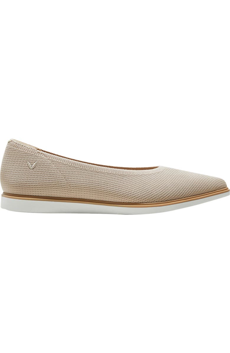 VIVAIA Pointed-Toe All-Day Standing Flats, Alternate, color, Almond