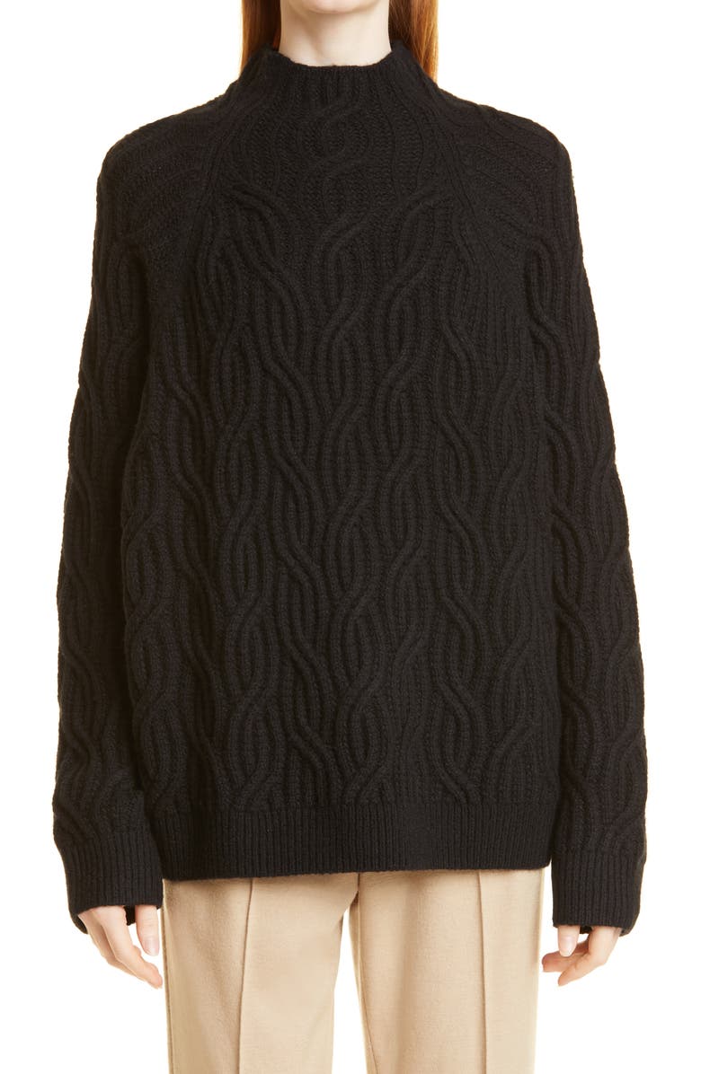 Vince Cable Stitch Funnel Neck Sweater, Main, color, 