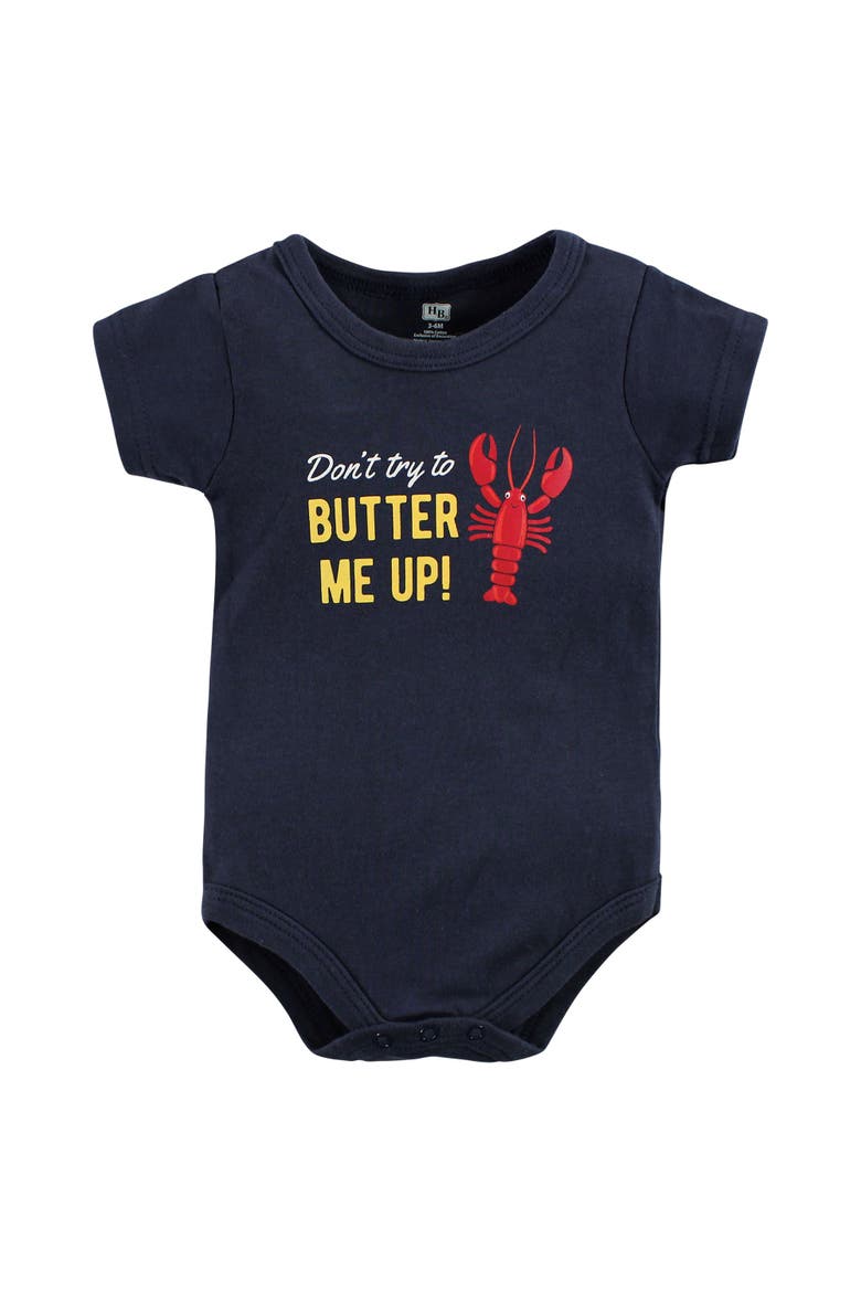 Little Gent's Soft Cotton Bodysuit, Shorts & Footwear 3Pk, Alternate, color, Butter Me Up Lobster