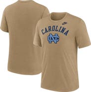 Nike Men's Nike Heather Light Brown North Carolina Tar Heels Legacy Arch Tri-Blend T-Shirt
