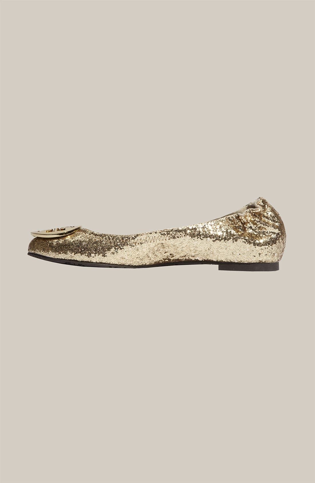 'Reva' Glitter Flat, Alternate, color, PLATINUM