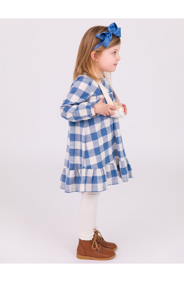 RuffleButts Baby Girls Long Sleeve Ruffle Hem Dress, Alternate, color,