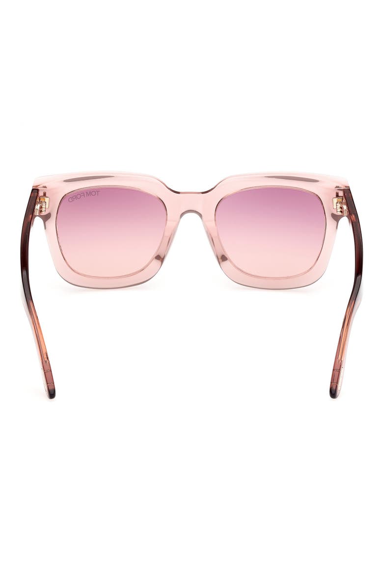 Leigh 52mm Gradient Sunglasses, Alternate, color, SHINY PINK / GRADIENT OR MIRROR VIOLET
