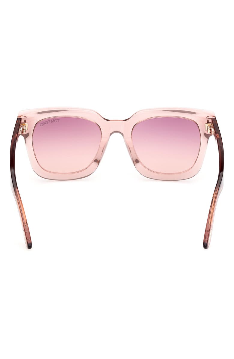 TOM FORD Leigh 52mm Gradient Sunglasses, Alternate, color, Pink / Gradient Mirror Violet