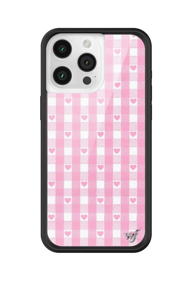 Gingham Hearts | Pink iPhone Case, Main, color, Pink