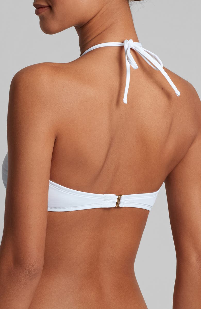 Lauren Ralph Lauren Shirred V-Wire Bikini Top, Alternate, color, White