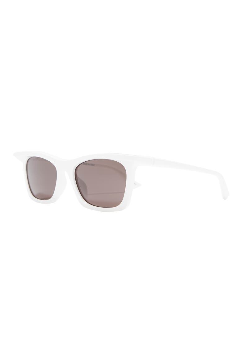 52mm Square Rectangle Sunglasses, Alternate, color, WHITE WHITE GREY