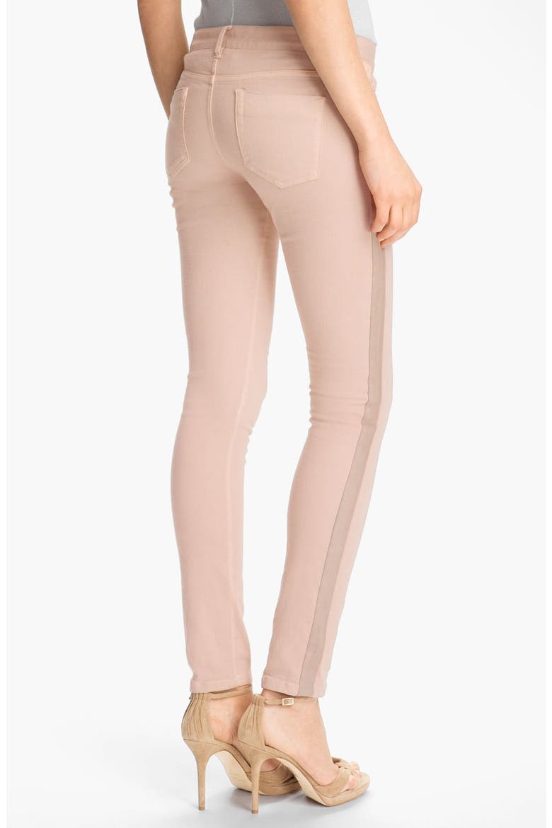 Tuxedo Stripe Jeans, Alternate, color, SWAN/ BUFF