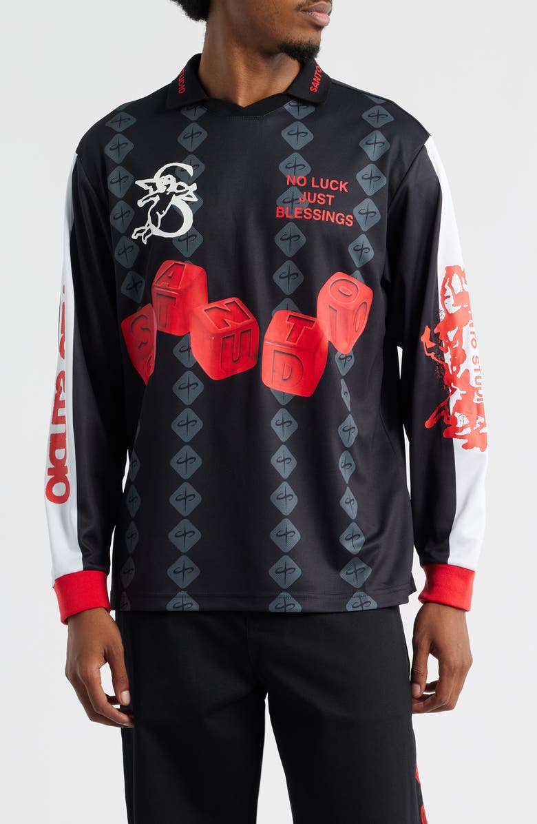 SANTO STUDIO x Ryan Sheckler No Luck Club Jersey, Main, color, Black