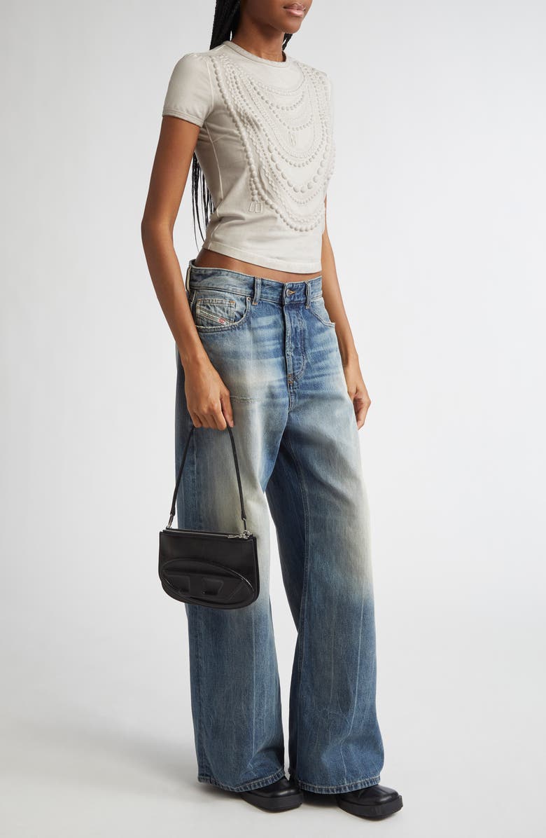 DIESEL<sup>®</sup> T-Nekka Necklace Embosssed T-Shirt, Alternate, color, Chalk/ White