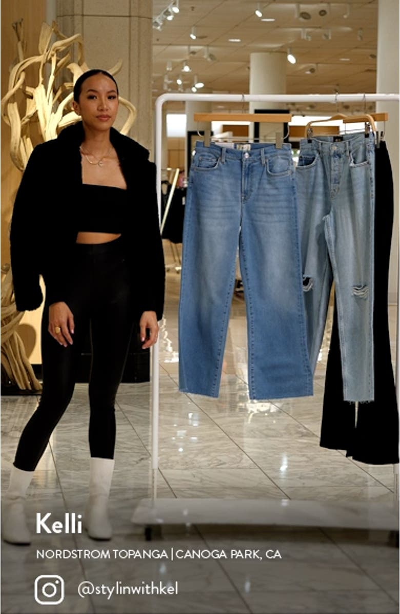 Alexa Crop Flare Stretch Denim Jeans, sales video thumbnail