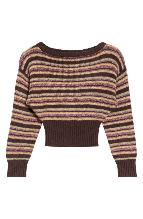 Pacsun Cosette Off The Shoulder Rib Sweater In Multi