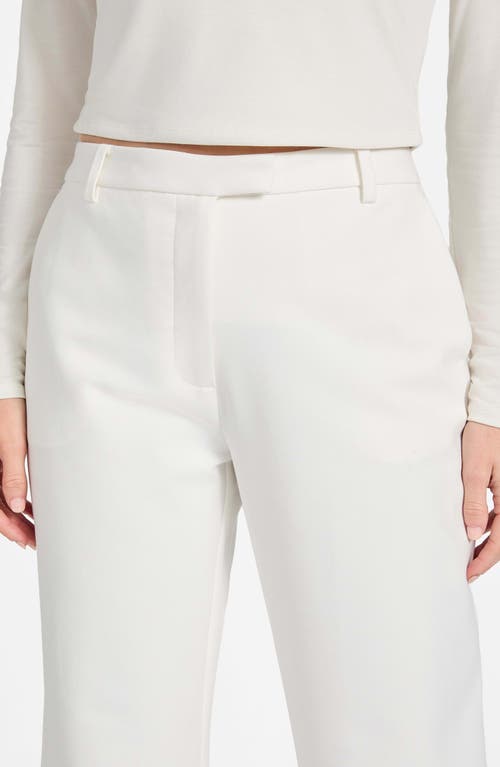 Guess Emy High Waist Straight Leg Pants In White
