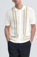 CASUAL FRIDAY Holla Pointelle Knit Sweater Polo