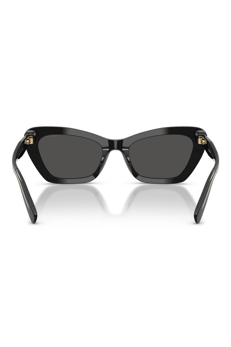 54mm Cat Eye Sunglasses, Alternate, color, BLACK / GREY SOLID