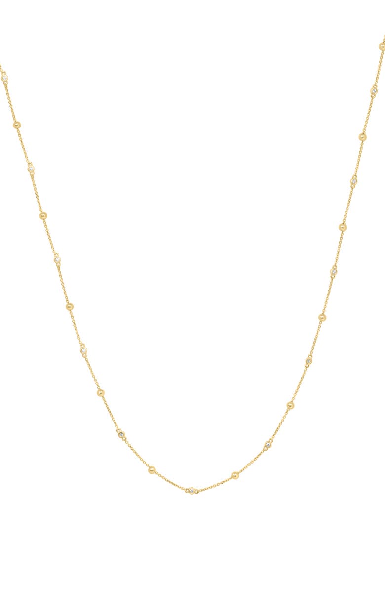 EFFY Diamond Station Necklace, Main, color, Gold