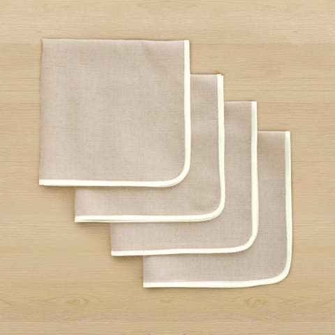 Linen Dinner Napkins Set of 4, 20 x 20 Inch for Dining Table, Holiday and Everyday Table Decor - Kensington