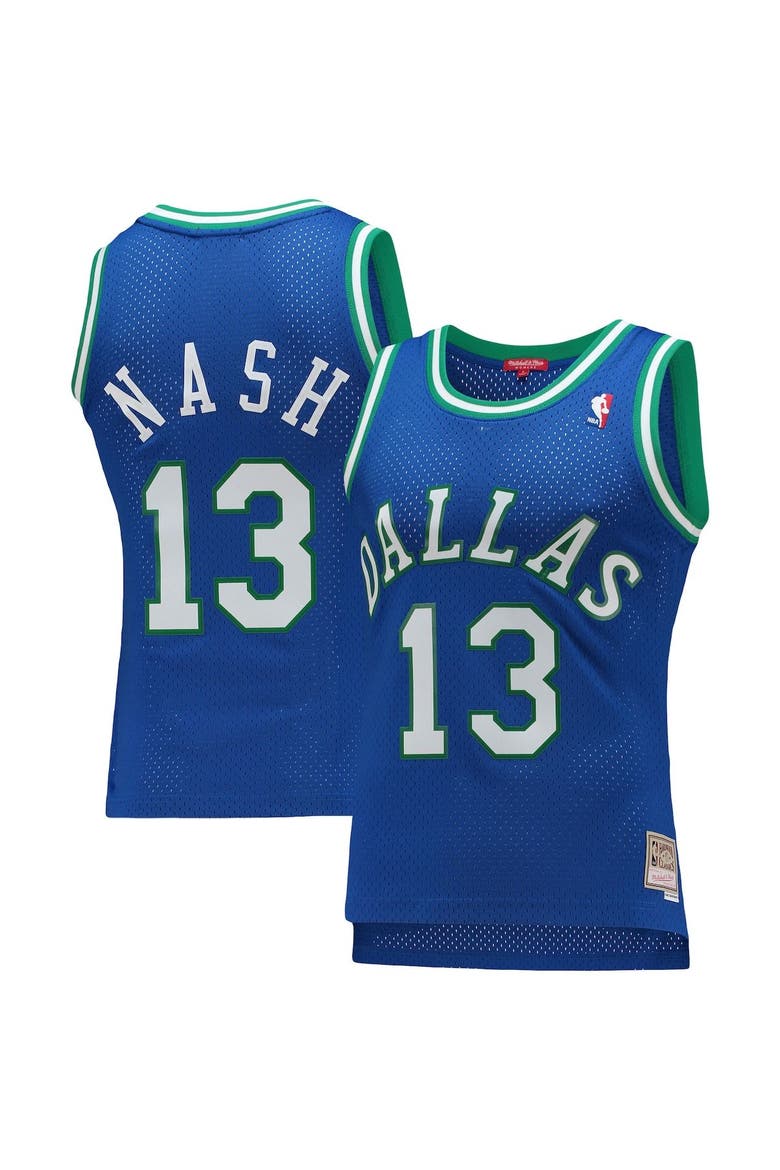 Women's Mitchell & Ness Steve Nash Blue Dallas Mavericks 1998/99 Hardwood Classics Swingman Jersey, Alternate, color, Blue
