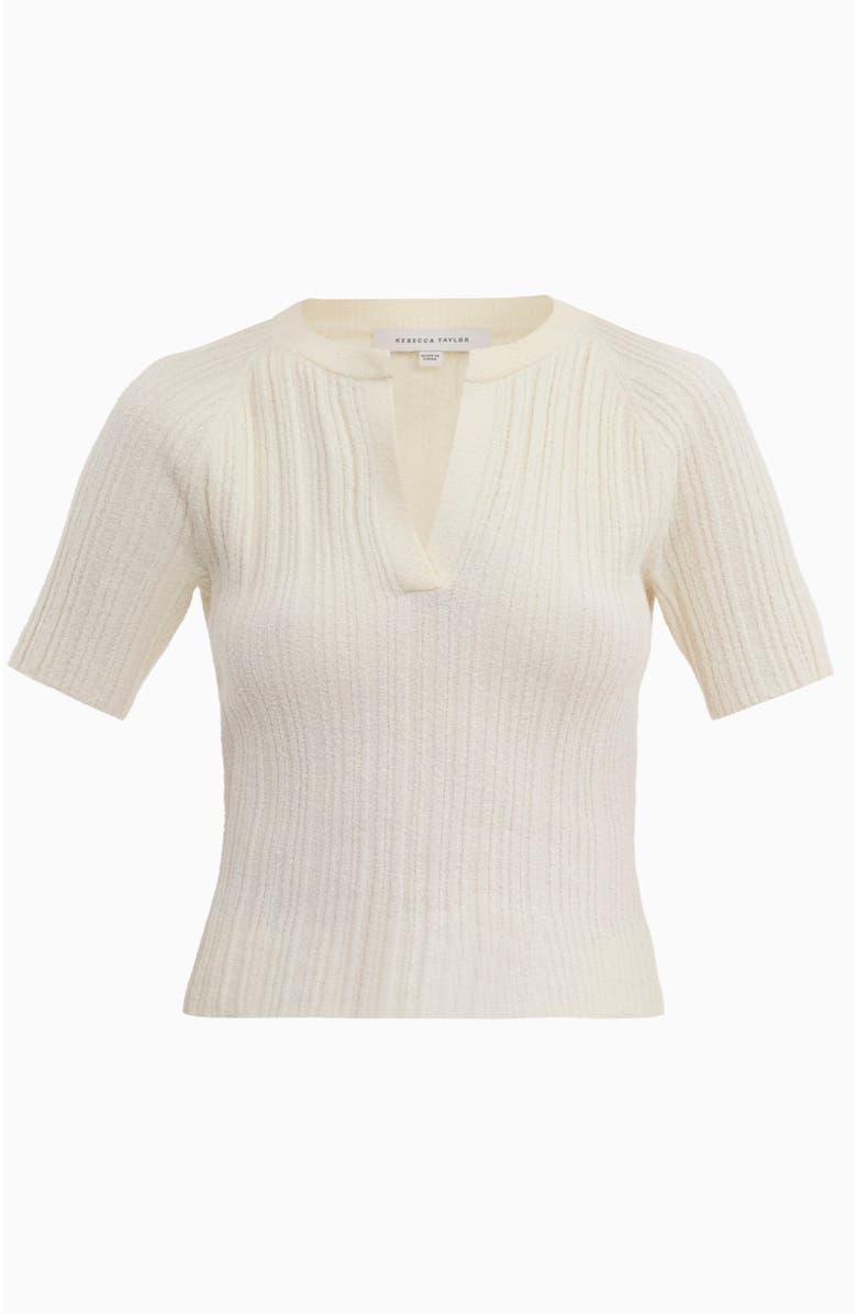 Rebecca Taylor Boucle Knit Sweater, Alternate, color, Ivory