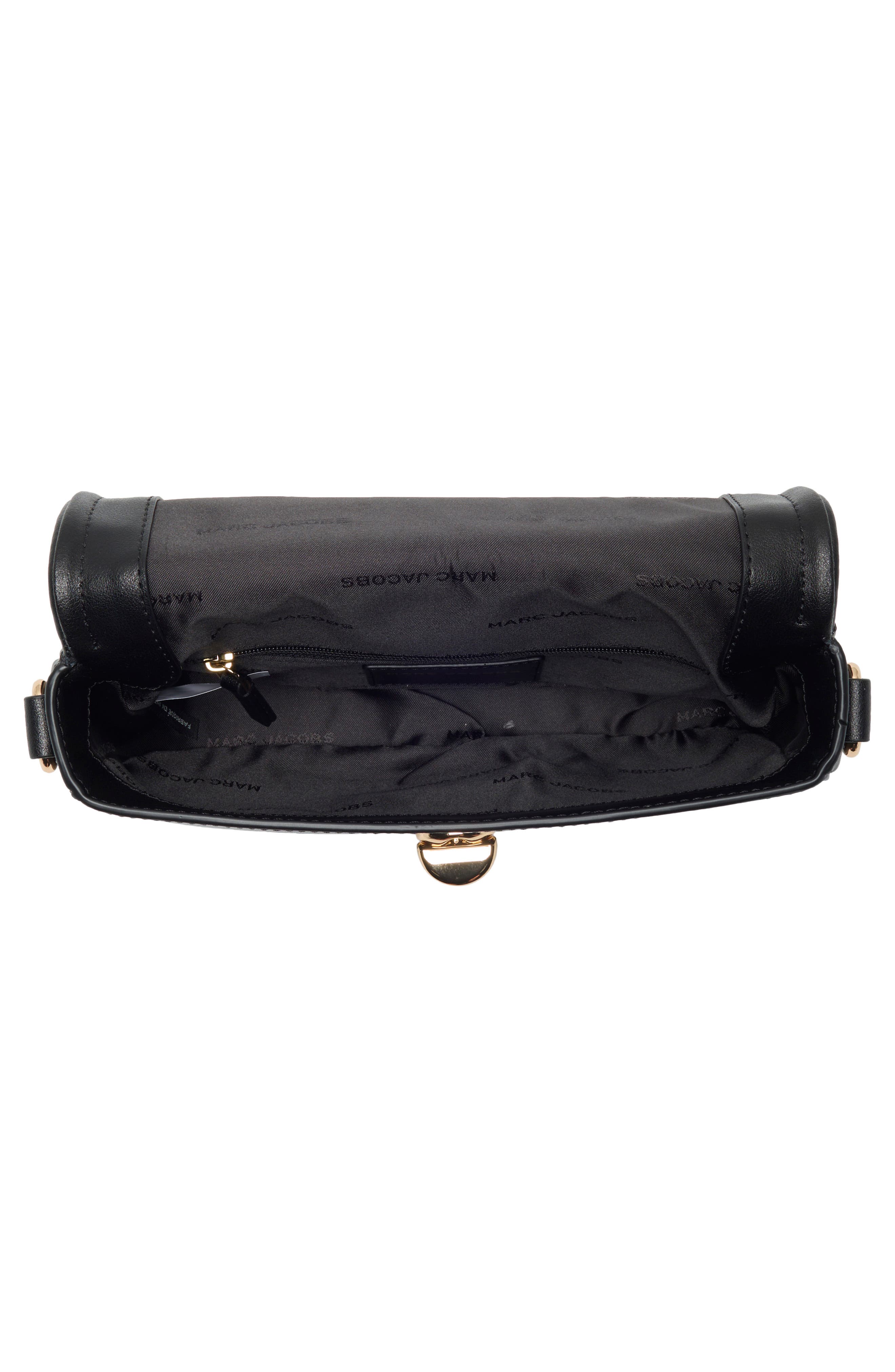 Leather Shoulder Bag, Alternate, color, BLACK