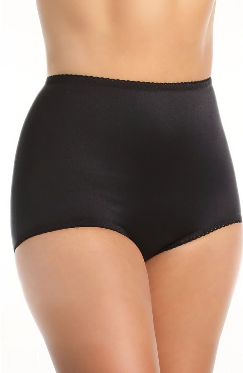 Rago Light Shaping Tummy Control Panty, Alternate, color, Black